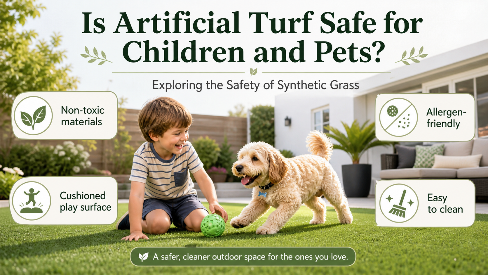 Is Artificial Turf Safe for Pets and Kids? What to Know Before You Buy