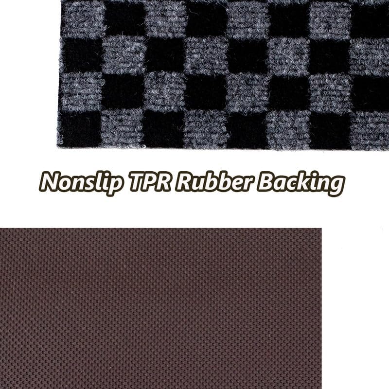 PetGrow Grey Heavy Duty Hallway Runner Rug