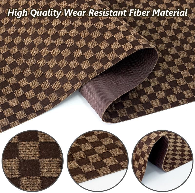 PetGrow Brown Heavy Duty Hallway Runner Rug