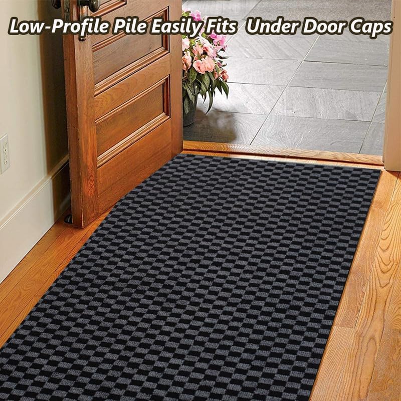 PetGrow Grey Heavy Duty Hallway Runner Rug