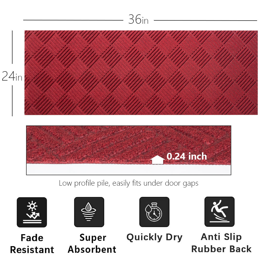PetGrow Red Hallway Runner Rug
