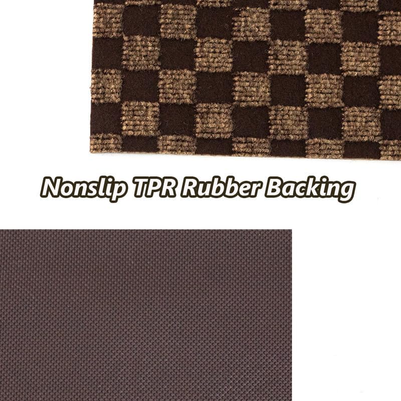 PetGrow Brown Heavy Duty Hallway Runner Rug