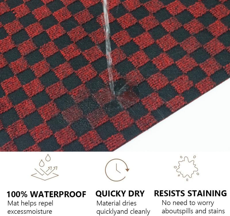 PetGrow Red Heavy Duty Hallway Runner Rug