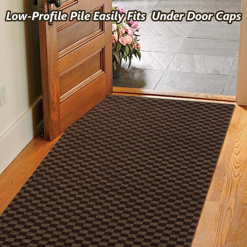 PetGrow Brown Heavy Duty Hallway Runner Rug