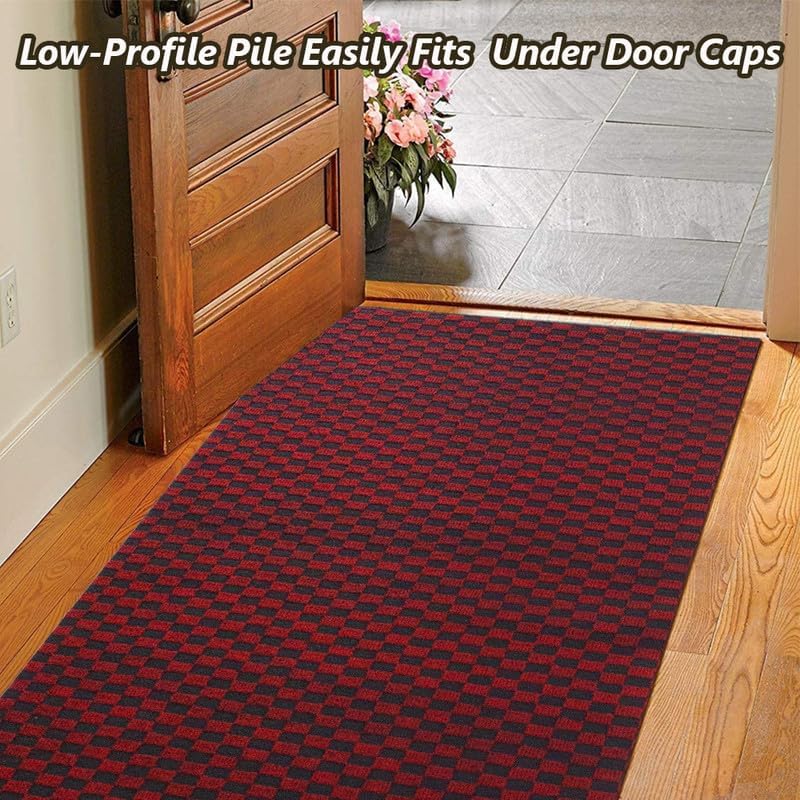 PetGrow Red Heavy Duty Hallway Runner Rug