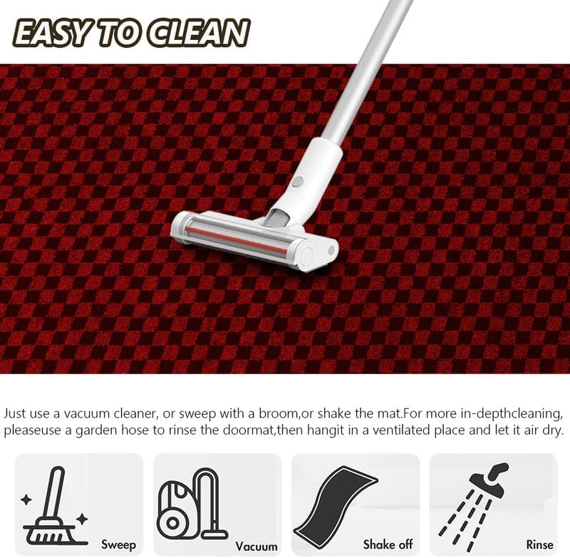 PetGrow Red Heavy Duty Hallway Runner Rug