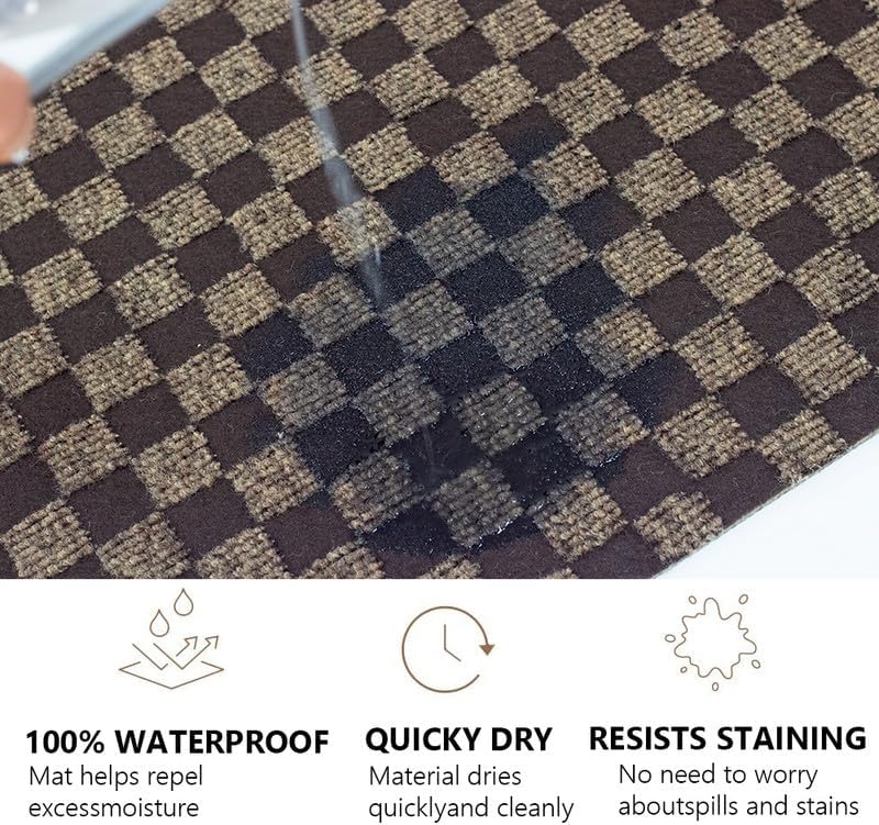 PetGrow Brown Heavy Duty Hallway Runner Rug