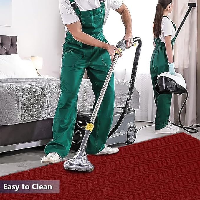 PetGrow Crease Red Hallway Runner Rug