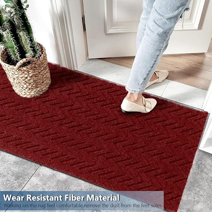 PetGrow Crease Red Hallway Runner Rug