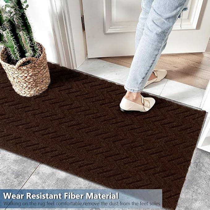 PetGrow Crease Brown Hallway Runner Rug