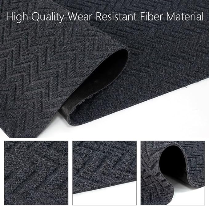 PetGrow Crease Grey Hallway Runner Rug