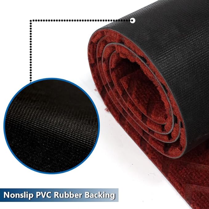 PetGrow Crease Red Hallway Runner Rug