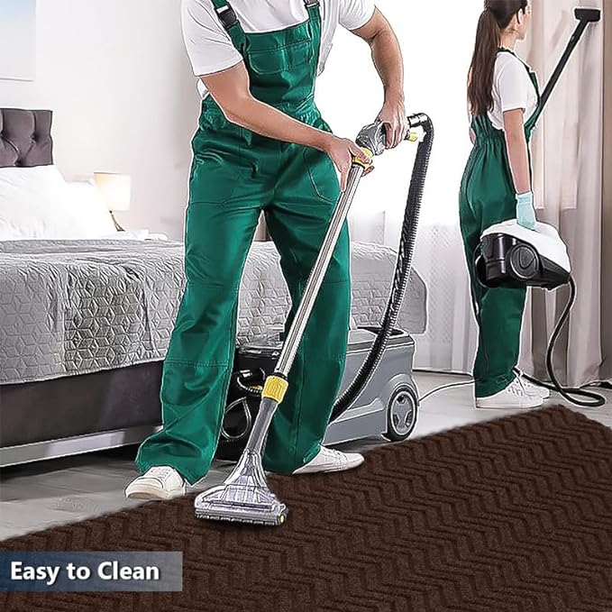 PetGrow Crease Brown Hallway Runner Rug