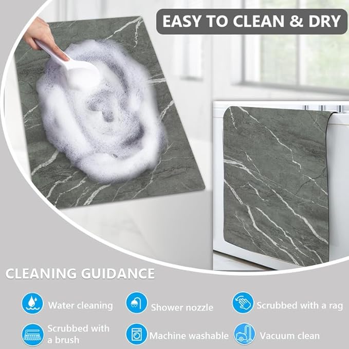 PetGrow Grey Non-Slip Absorbent Carpet