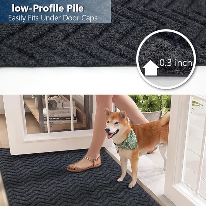 PetGrow Crease Grey Hallway Runner Rug