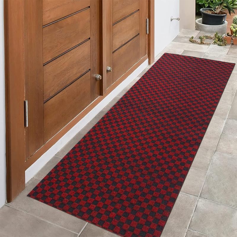 PetGrow Red Heavy Duty Hallway Runner Rug