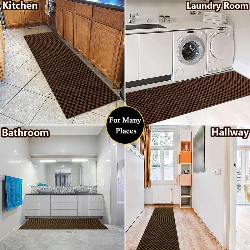 PetGrow Brown Heavy Duty Hallway Runner Rug