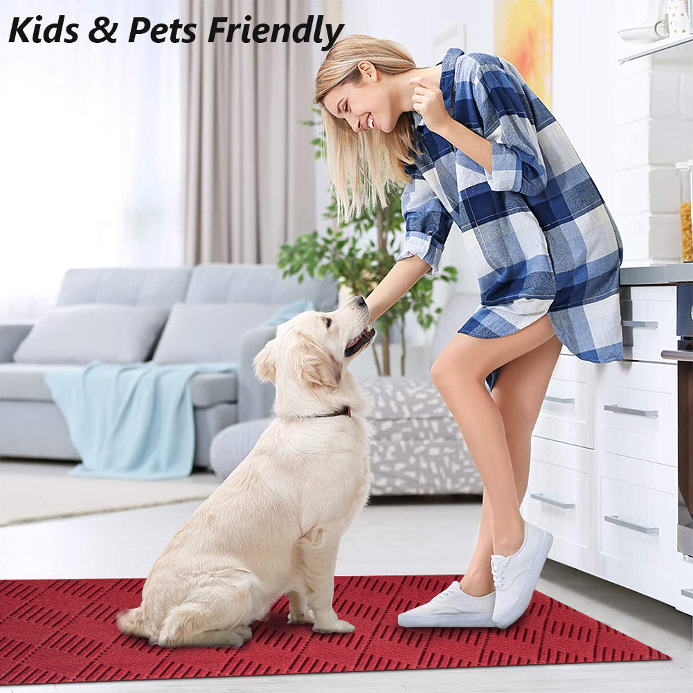 PetGrow Red Hallway Runner Rug