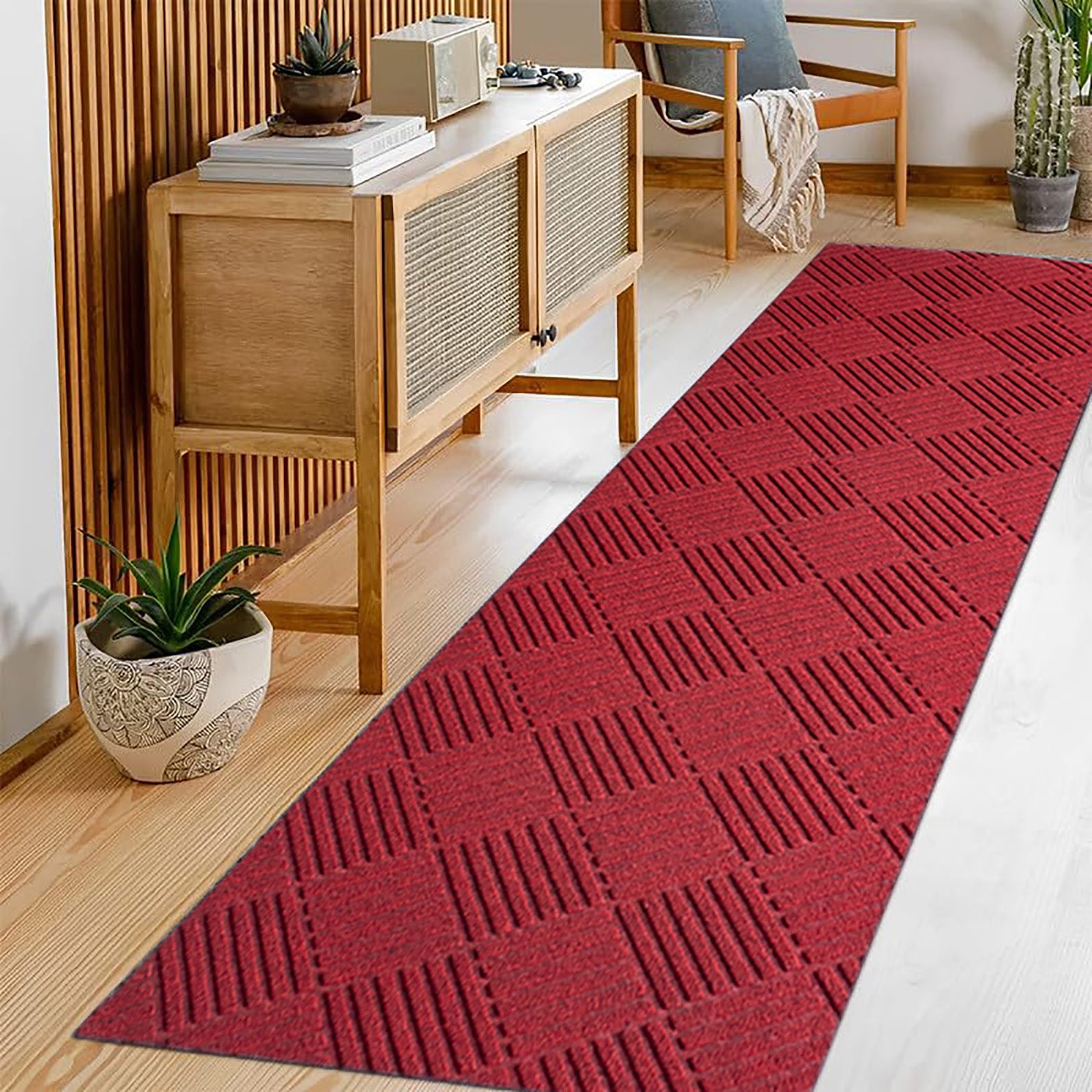 PetGrow Red Hallway Runner Rug