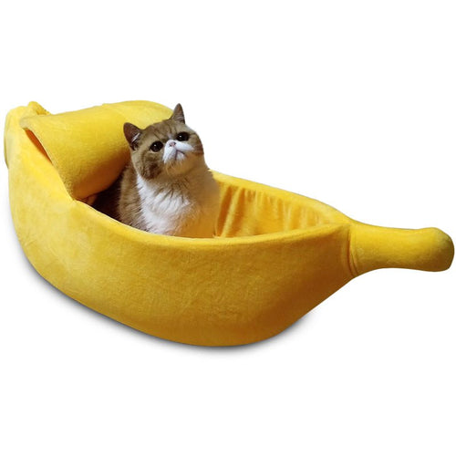 PetGrow Cute Banana Cat Bed House - Pet Grows