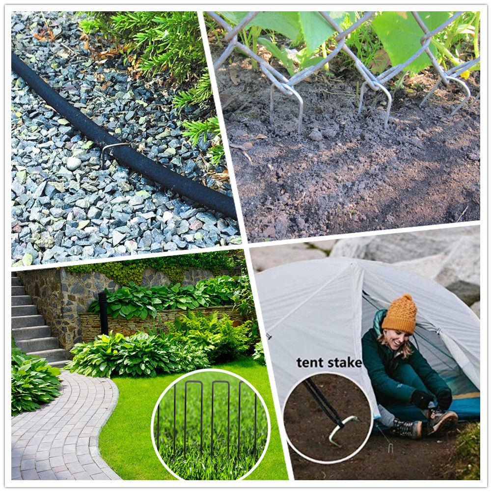 PetGrow Galvanized Garden Staples U-Type Turf Staples - Pet Grows