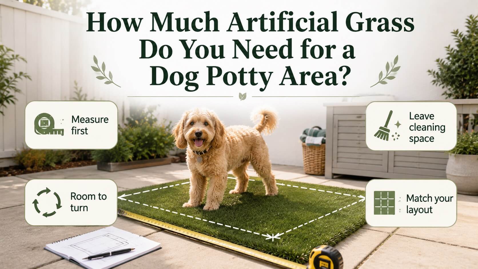 How Much Artificial Grass Do You Need for a Dog Potty Area?