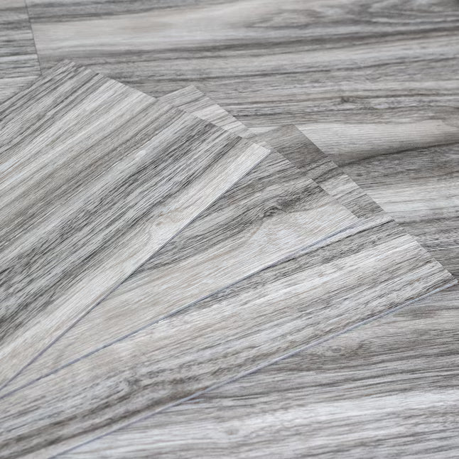 PetGrow Heather Gray Peel and Stick Vinyl Plank Flooring – 54 Sq. Ft., 36-Pack
