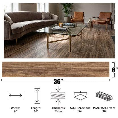 PetGrow Woodland Oak Peel and Stick Vinyl Plank Flooring – 54 Sq. Ft., 36-Pack