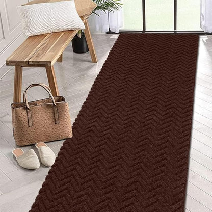 PetGrow Crease Brown Backed Non-Slip Area Rugs