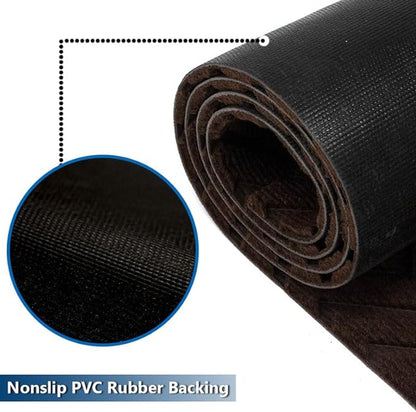 PetGrow Crease Brown Backed Non-Slip Area Rugs