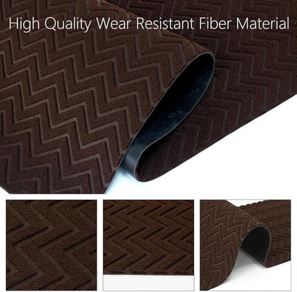 PetGrow Crease Brown Backed Non-Slip Area Rugs