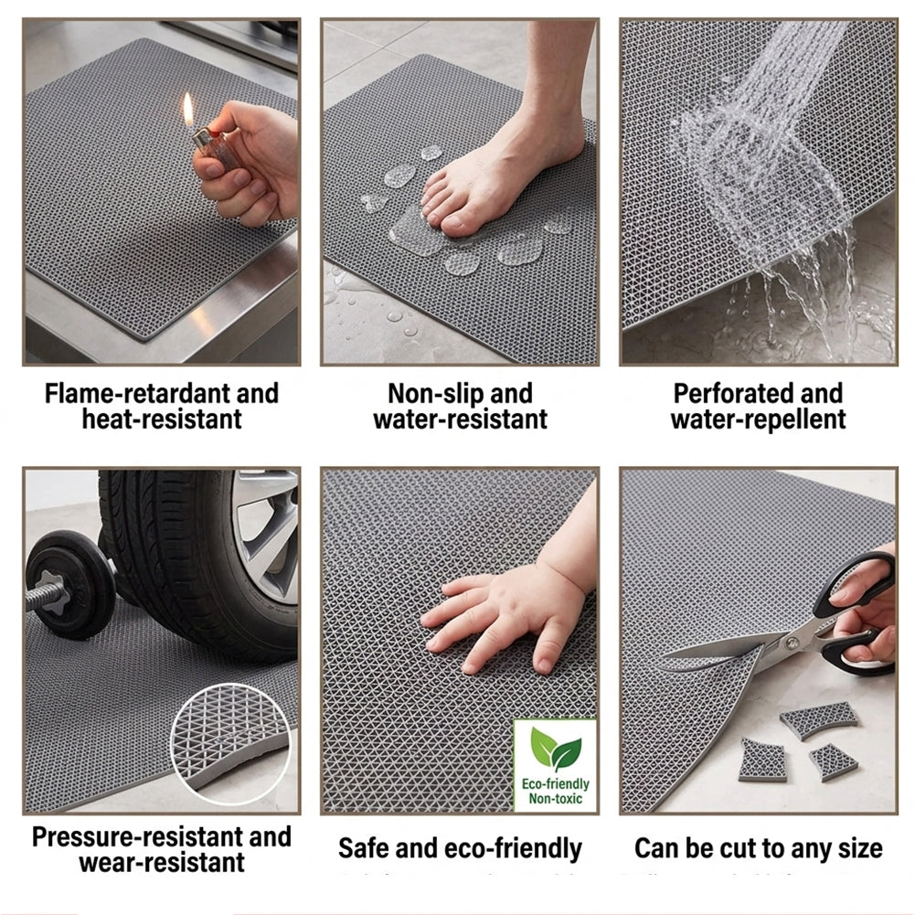 PetGrow Gray PVC Drainage Mat for Commercial Wet Areas