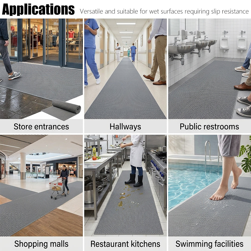 PetGrow Gray PVC Drainage Mat for Commercial Wet Areas