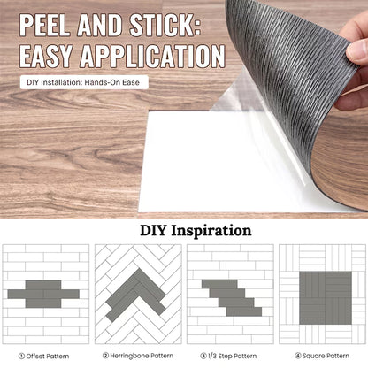 PetGrow Barnwood Peel and Stick Vinyl Plank Flooring – 54 Sq. Ft., 36-Pack