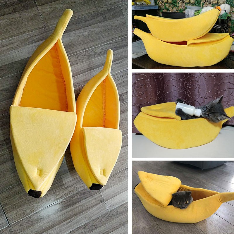 PetGrow Cute Banana Cat Bed House - Pet Grows