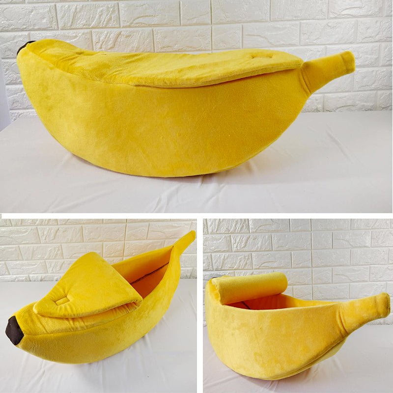 PetGrow Cute Banana Cat Bed House - Pet Grows