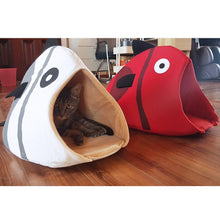 Load image into Gallery viewer, Petgrow Novelty Cat Bed House Decorative Fish Shaped - Pet Grows
