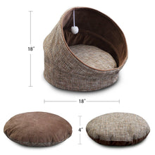 Load image into Gallery viewer, PETGROW Pet Bed Cave with Pet Toys for Cats Small Dogs - Pet Grows
